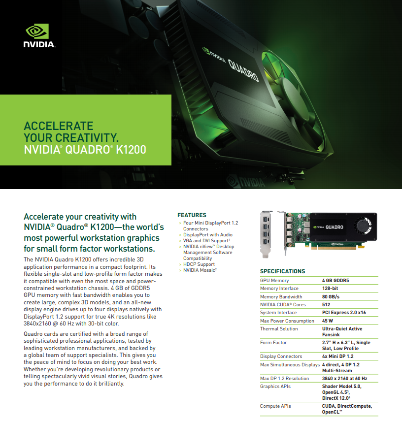 Quadro k1200 specs shop